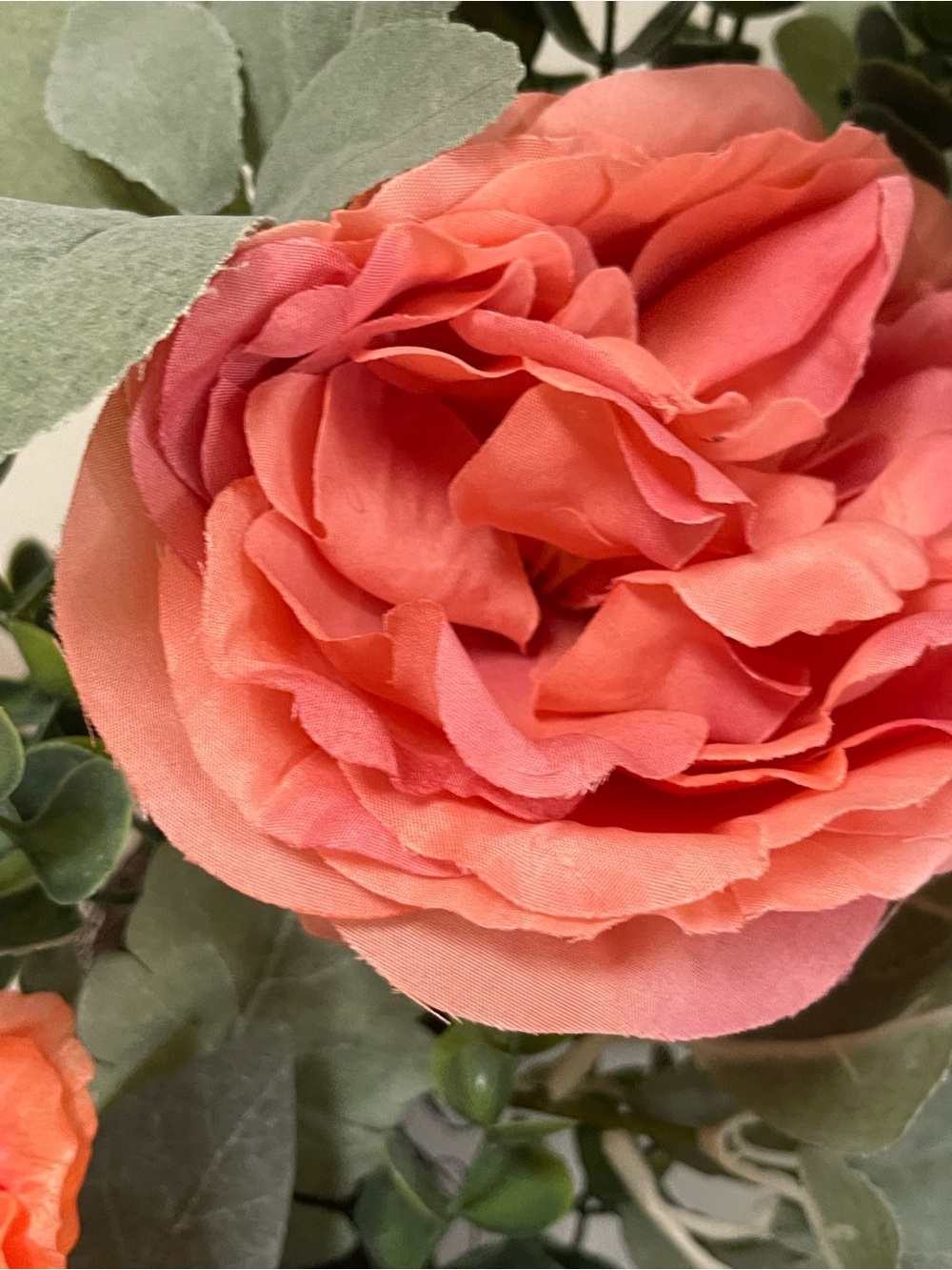 Orange Rose Ranunculus Wreath - Picture 6 of 11